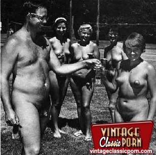Vintage Nudist Going Fully Naked On The Natural Camping