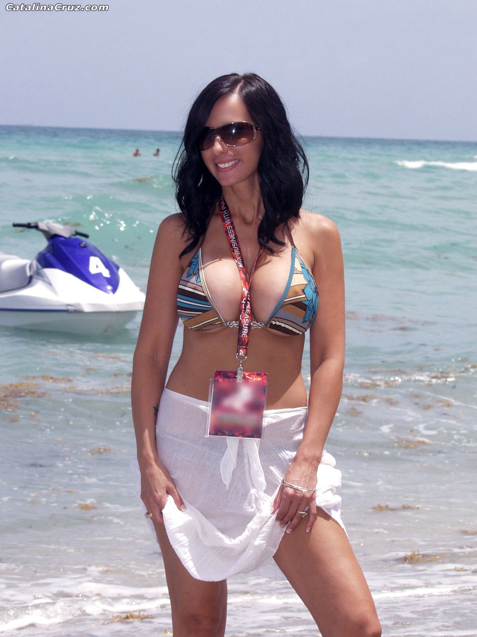 Charming pornstar Catalina Cruz posing in her sexy bikini and nude on vacation  