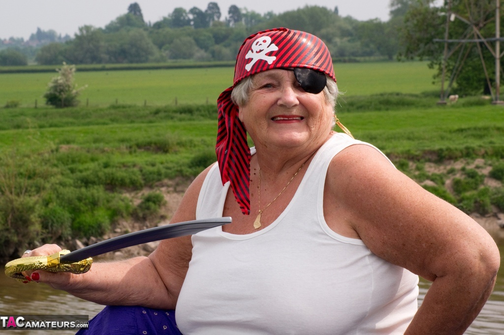 Ahoy There All Aboard For Some Sexy Fun With Pirate GrandmaLibby And Her Trusty Cutlass