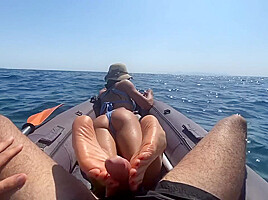 Fit Girl Sucks My Dick Like On A Kayak - Risky Public Sex