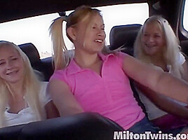 Miltontwins get fingered by lesbian teen