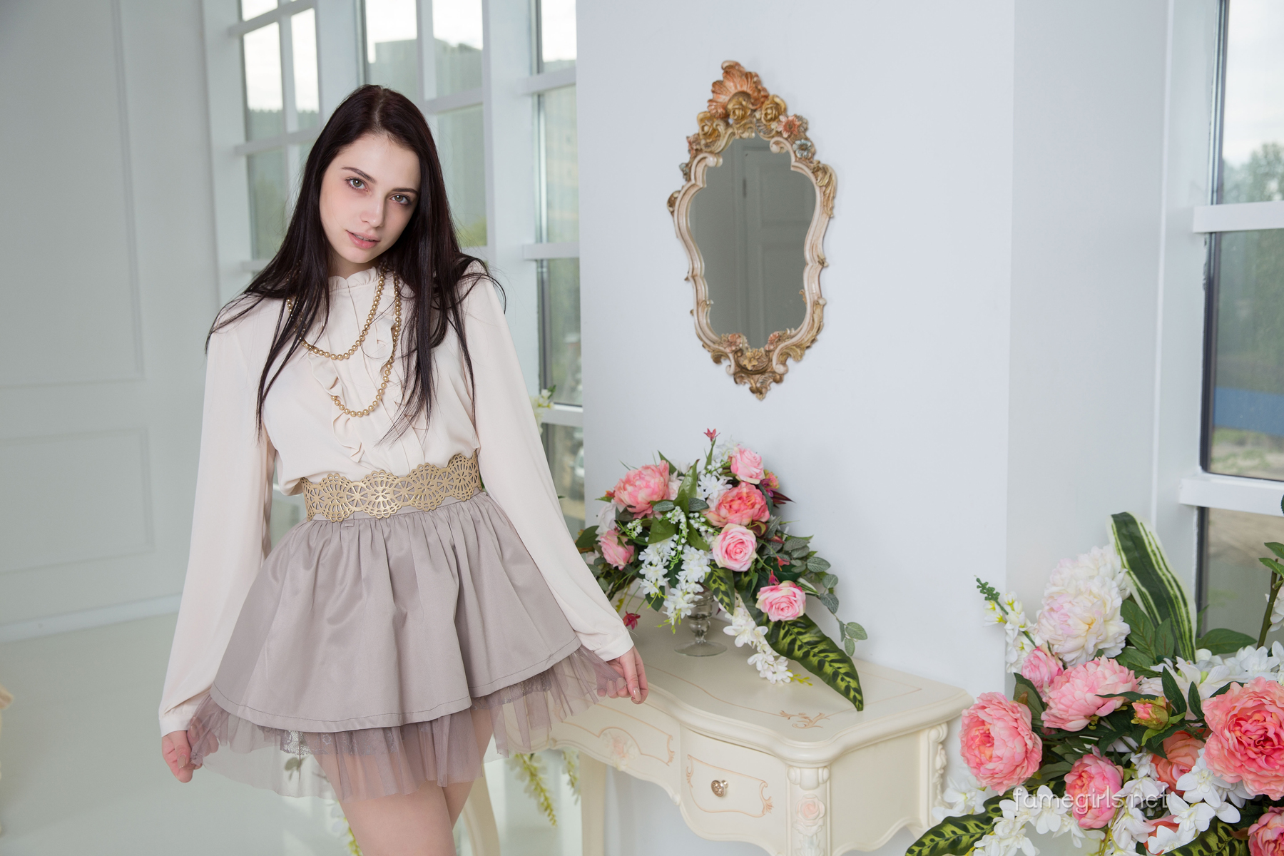 Isabella Frilly Skirt at Cherry Nudes