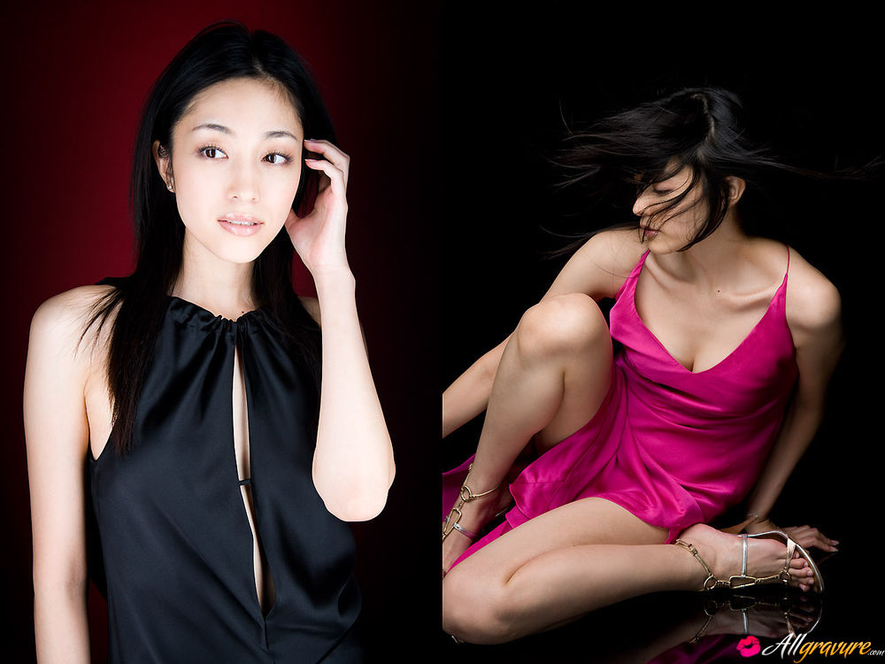 Noriko Aoyama Asian Is A True Diva In Elegant Satin Dresses  