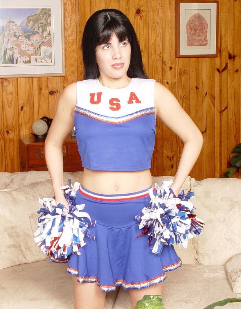 Lovely Cheerleader Shows Off Her Tits And Perfect Ass Before...  