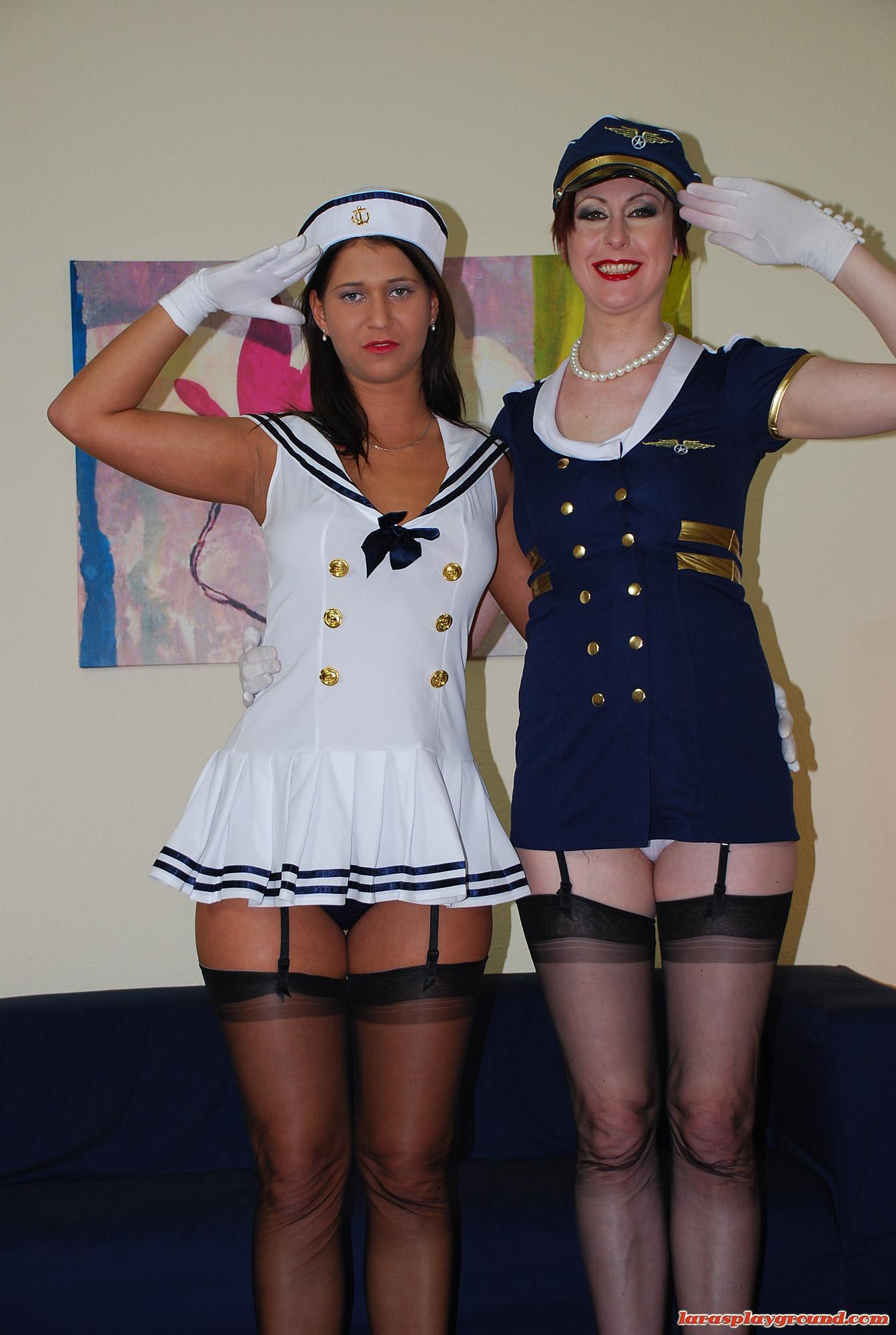 Two Hot Sexy Sailor Girls Going At It Licking And Fingering