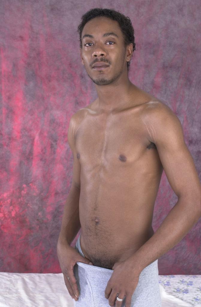 Tough Looking Black Gay Strips Off His Clothes To Pleasure H...  
