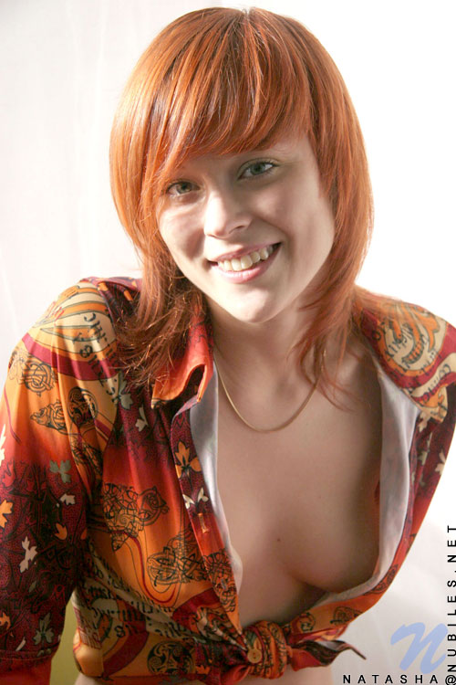 Sexy Teen Redhead With Small Tits Showing Belly  
