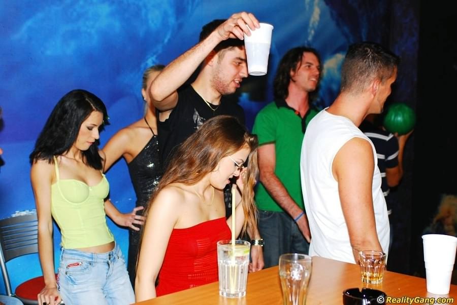 Insane Group Orgy At Drunk Party In Club  