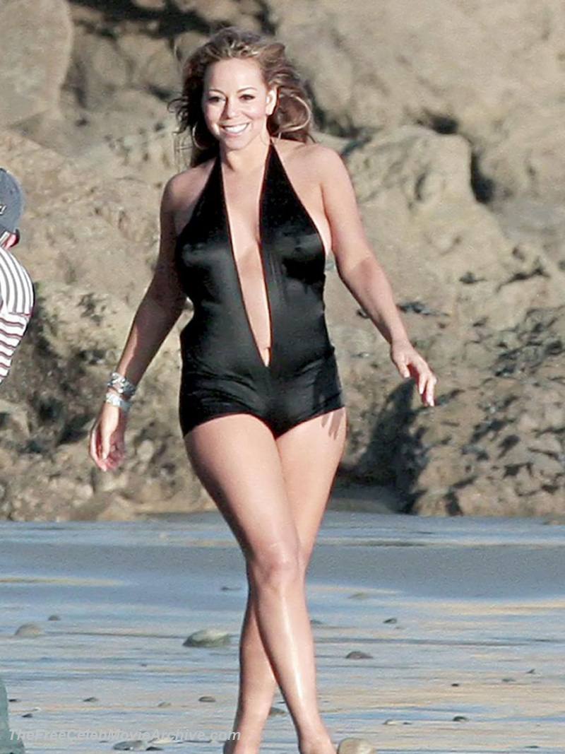 Celebrity Mariah Carey Paparazzi See Through And Bikini Pics...