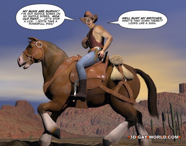 Gay Cowboys Adventures: Rare 3D Gay Comics And Anime Fantasy...